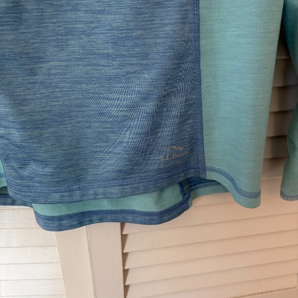 LL Bean kids quarter zip two-tone blue XL 18 - Picture 3 of 8